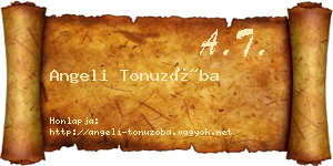Angeli Tonuzóba névjegykártya